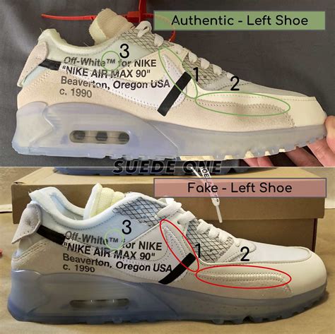 real vs fake nike off white air max 90|white air max 90 men's.